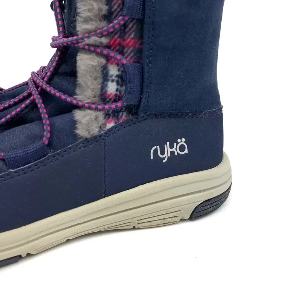 RYKA Aubonne Outdoor Winter Boot Blue Grey Pink 7